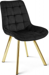 Leobert SORIA chair - black velvet / golden legs x 1