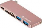 eSTUFF USB-C Slot-in Hub Rose, Allure Series