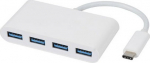 Vivanco USB hub USB-C 3.1 4-port, valge (34292)