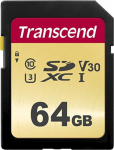 Transcend SDXC 500S 64GB Class 10 UHS-I U3 V30