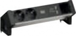 Bachmann DESK 2 ALU - Steckdosenleiste - Eingabe, Eingang GST18 - output terminals: 2 (2 x Spannung)
