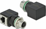 Delock Network adapter - 8-pole M12 (W) straight to RJ-45 (W)