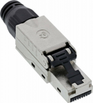 InLine InLine&reg; RJ45 plug Cat.6A 500MHz, field-installable, shielded, with screw cap