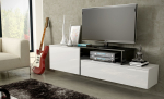 Cama MEBLE Cama TV cabinet SIGMA 3 180 white/white gloss + black