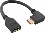 InLine DisplayPort Adapter cable, 8K4K, angled right - 0.15m