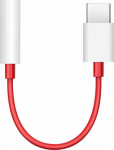 K&otilde;rvaklapipistiku adapter 3.5mm -> USB-C, punane/valge, OnePlus