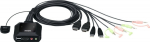 ATE Switch KVM z 2 ports USB 4K HDMI with remote port selector
