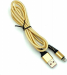 Cable USB Denmen USB-A - Lightning 1 m Gold (29359)