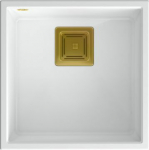 Sink Quadron DAVID 40 GraniteQ snow white/golden elements