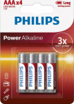 Philips Batteries Power Alkaline AAA 4 szt. blister