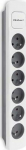 Power Strip Qoltec 6 sockets 1.8 m white-gray (50297)