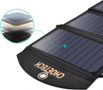 Choetech solar charger USB foldable solar charger 19W 2x USB czarna (SC001)