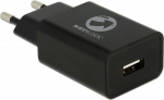 DELOCK Smart charger 1 x USB Type-A 5 V 2.4 A + 1.0m USB 2.0 micro-B cabel, black