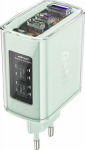 Acefast charger Mains charger A45, 2x USB-C,1xUSB-A, 65W PD (green)