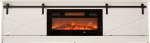 Cama MEBLE RTV GRANERO + fireplace cabinet 200x56.7x35 white/gloss white