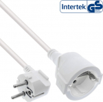 Eaton InLine&reg; Strom-Verl&auml;ngerung Schutzkontakt Stecker gewinkelt / Buchse, wei&szlig;, 1m