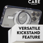 PanzerGlass CARE Feature case with Silver Kickstand MagSafe iPhone 16, Transparent, clear
