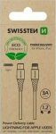 Kabel USB Swissten USB-C - Lightning 1.2 m White (71505301ECO)