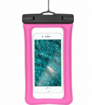 Partner Tele.com Universal waterproof case with plastic closure AIRBAG dark pink