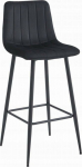 Leobert POZZA stool - black velvet / black legs x 4