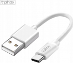 Kabel USB T-Phox USB-A - USB-C 0.5 m White