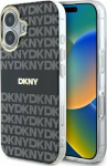 DKNY DKHMP16SHRHSEK iPhone 16 6.1'' czarny/black hardcase Repeat Texture Pattern With Stripe