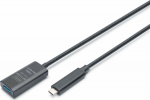 Kabel USB DIGIT USB-A - USB-C 5 m Czarny (DA-73113)