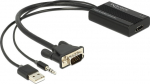 DELOCK VGA Adapter D-Sub15 +Audio -> HDMI A St/Bu