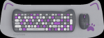 CANYON HSET-W6 EN Keyboard+Mouse Kitty Edition AAA+АА Wireless Violet