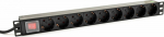 19" PDU Panel 9-port(EU) EU plug