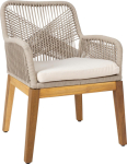 Chair FLORIDA 58x66xH83cm, acacia, beige