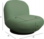 Leisure chair PAMELA green