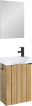 vidaXL CABINET HUNG LAMELLO 45 WITH WASHBAS OAK
