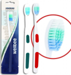 WELLBEE Adult medium hardness toothbrush (foil 3) - mix colors 1szt