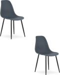 Leobert Scandinavian graphite chair WAT black legs 2 szt. do kitchen office