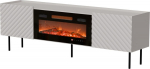 Cama MEBLE Cama LUCCA TV cabinet 180x40x59 cashmere + black fireplace