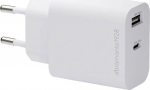 D. Bramante dbramante1928 recharge - power adapter - 25 Watt - 2 output contacts (USB-C, USB) - vit