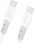 Kabel USB Dudao Kabel Dudao L25SC 60 W USB-C - USB-C z soft silicone braid 1 m - white