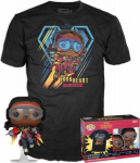 Funko Pop! & Tee (Adult): Marvel Black Panther Wakanda Forever - Iron Heart Riri Williams (Glows in the Dark) Bobble-Head Vinyl Figure and T Shirt (S)