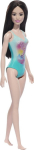 Mattel Barbie: Beach - Black Hair Doll Wearing Tropical Blue Swimsuit (HXX51)