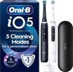 Oral-B iO5 electric toothbrush, black and white + travel case
