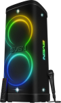Speaker Party Box SVEN PS-1250, black (300W, TWS, IPx4, Bluetooth, FM, USB, microSD, LED-display, 13500mAh)