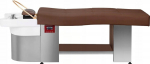 Activeshop Gabbiano Head Spa hairdressing wash station with lounger 017 brown