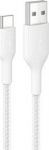 Belkin BOOSTCHARGE geflocht.Kab. USB-C/USB-A 2m wei&szlig; CAB022hq2MWH