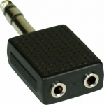 Adapter AV InLine Audio 6.3mm jack male Stereo - 2x 3.5mm jack female Stereo (99304)