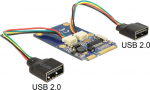 Delock MiniPCIe I/O PCIe full size 2 x USB 2.0