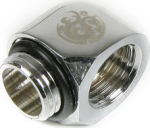 Bitspower Adapter 90 Grad G1/4 Zoll AG auf G1/4 Zoll IG - Shiny silver