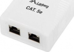Lanberg surface-mounted socket cat.5e 2x RJ45 shielded white