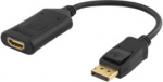 DELTACO DP-HDMI32 | DisplayPort - HDMI | Max 4096x2160 60Hz | Svart | 0.1m