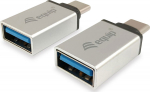 Equip Adapter USB-C->USB-A3.0 St/Bu 2Stk Alu